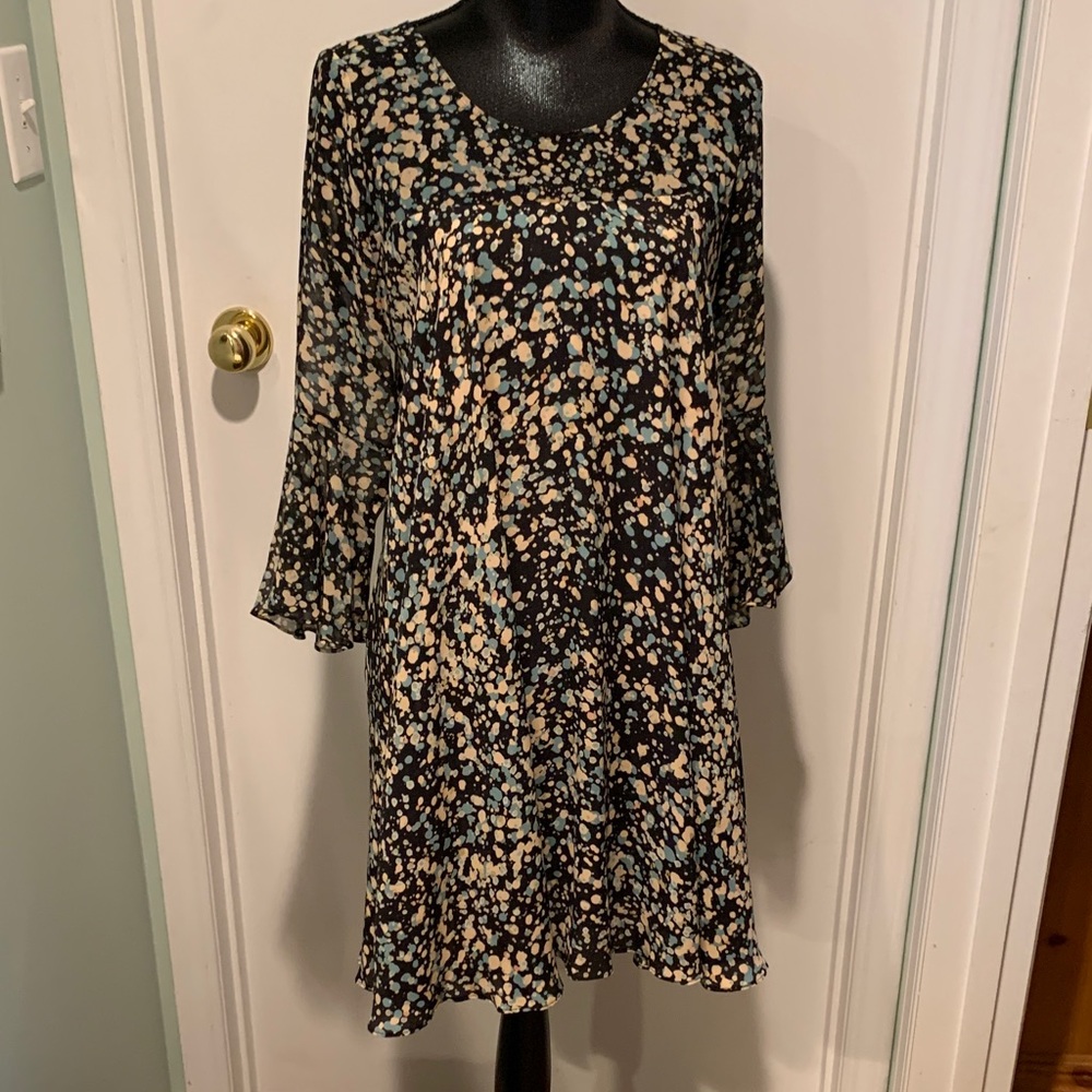 Stylish Paper Crown swing dress in pinks and blues. Size S.